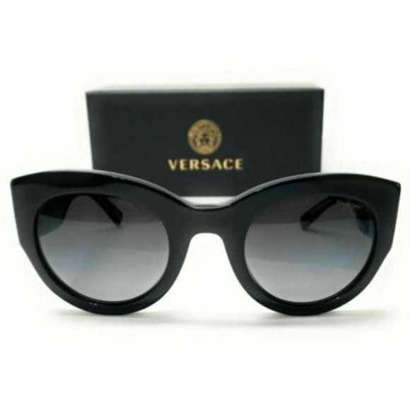 Versace Women's Black and Grey Gradient Sunglasses - Picture 2 of 4